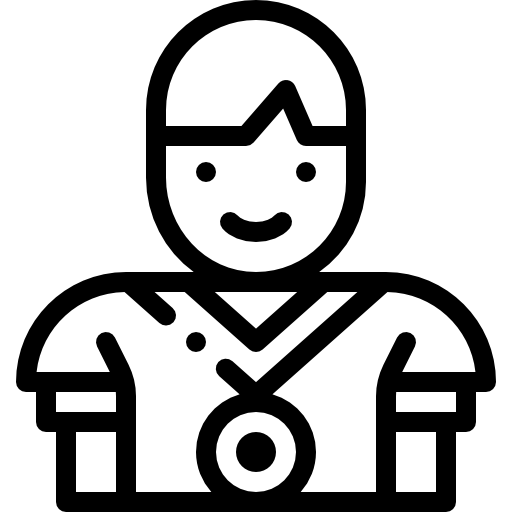 Игрок в американский футбол Detailed Rounded Lineal иконка