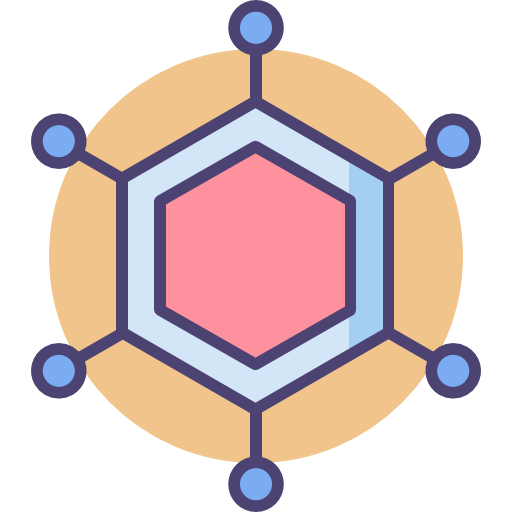 struktura molekularna Flaticons.com Flat ikona