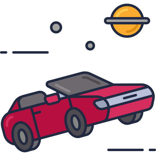 kosmiczny samochód Flaticons.com Flat ikona