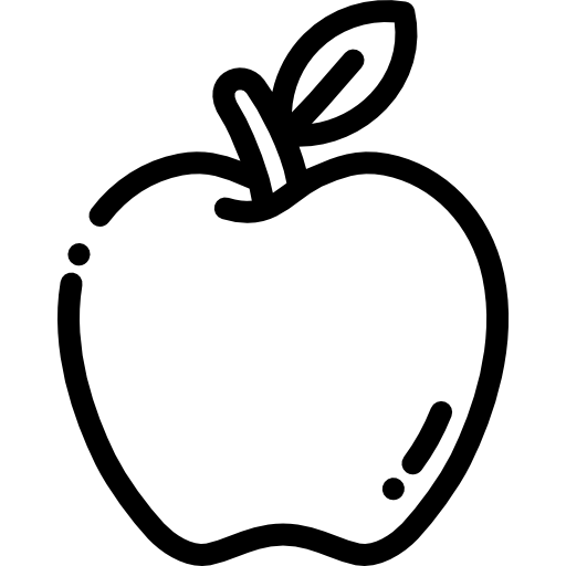 jabłko Detailed Rounded Lineal ikona