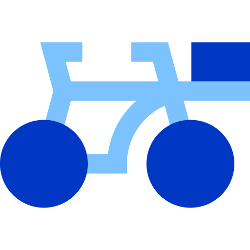 bicicleta de carga Super Basic Duotone Flat icono