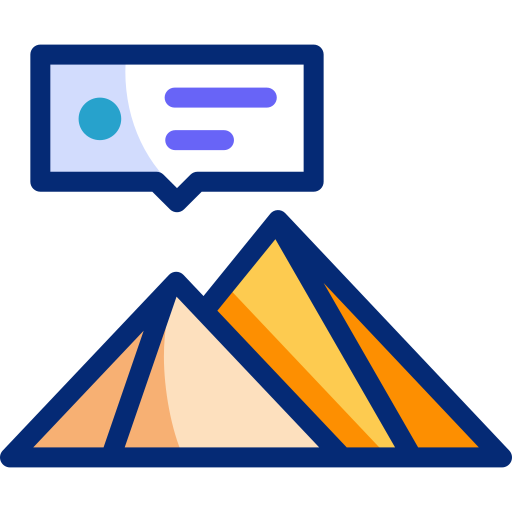 visitar pirámides Basic Accent Lineal Color icono