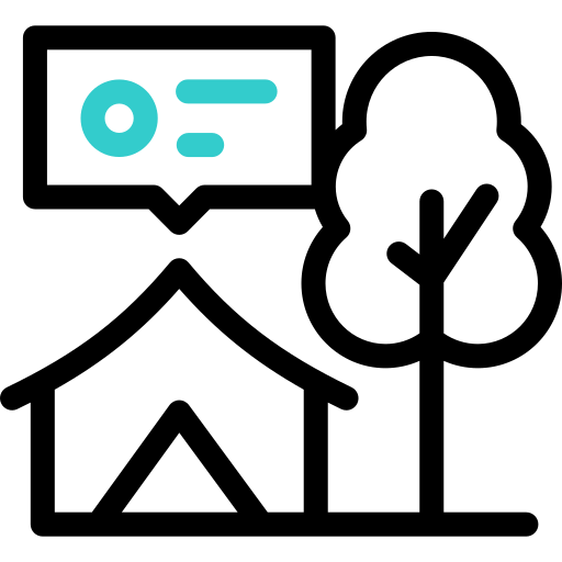 キャンプ Basic Accent Outline icon