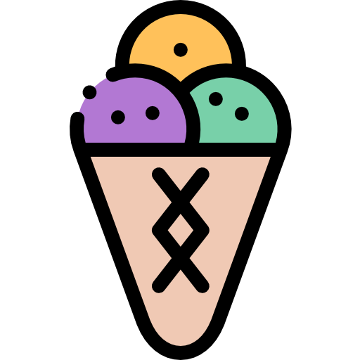 helado Detailed Rounded Lineal color icono