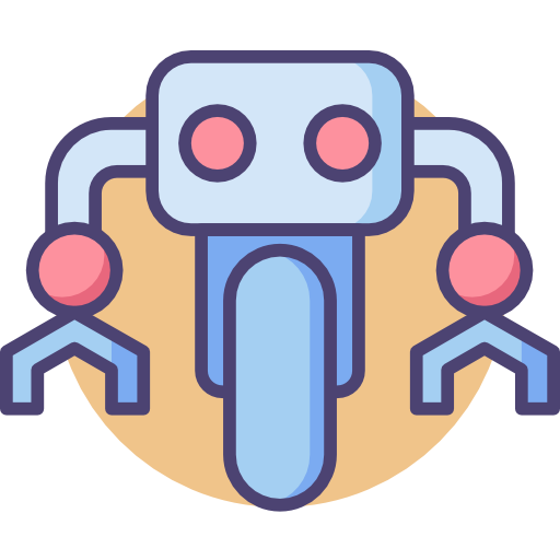 로봇 Flaticons Lineal Color icon