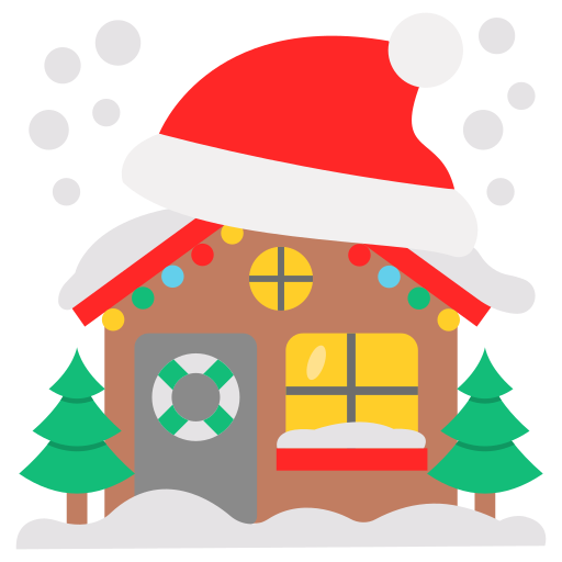 Рождественский дом Generic color fill иконка