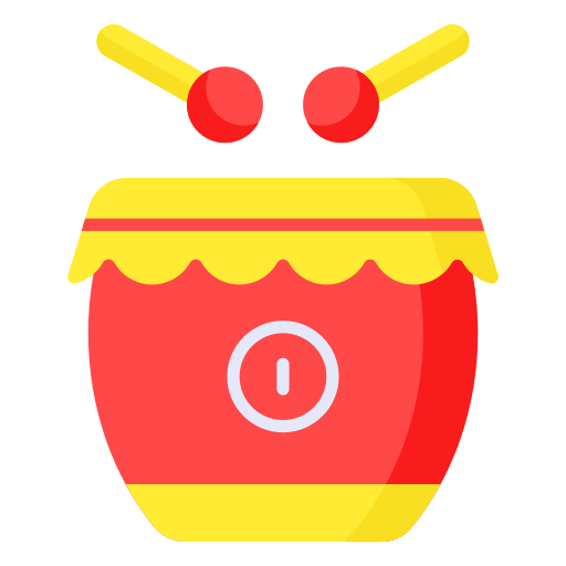 tamburo cinese Generic color fill icona