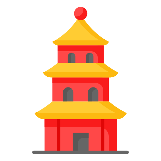 Pagoda Generic color fill icon