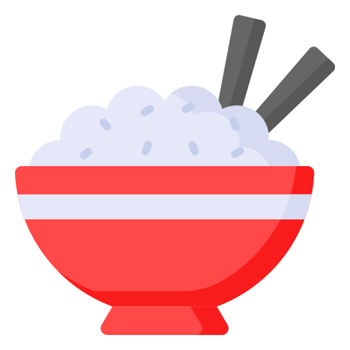 miska ryżu Generic color fill ikona