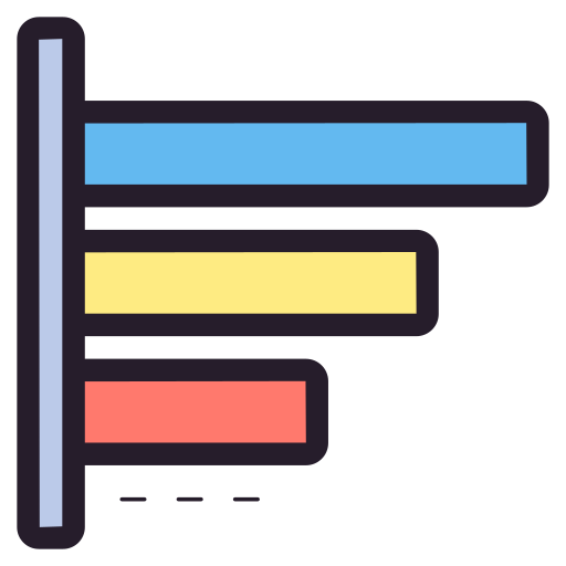 gráfico de barras horizontales Generic color lineal-color icono