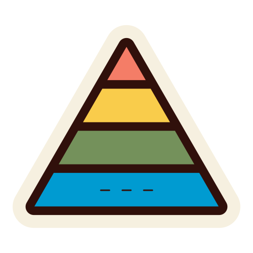 gráfico de pirâmide Generic color lineal-color Ícone