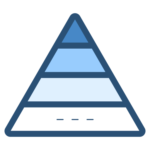 ピラミッドチャート Generic color lineal-color icon