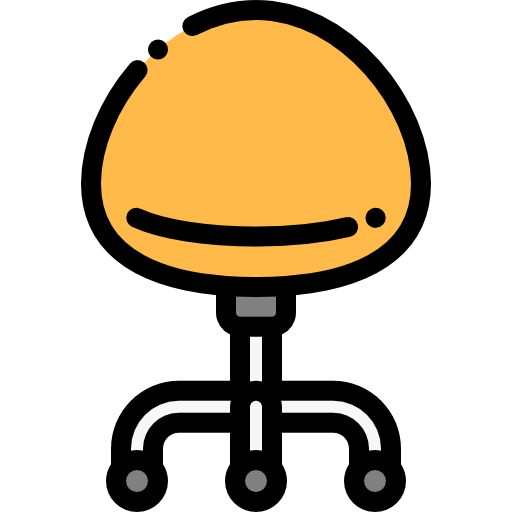 Chair Detailed Rounded Lineal color icon