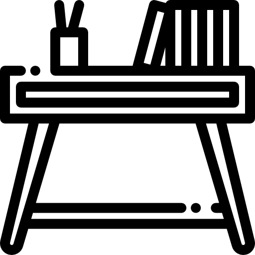 biurko Detailed Rounded Lineal ikona