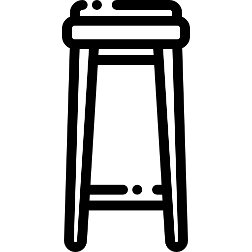 taburete Detailed Rounded Lineal icono