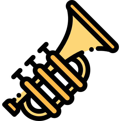 Trumpet Detailed Rounded Lineal color icon