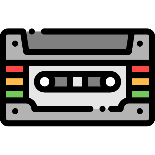 kaseta Detailed Rounded Lineal color ikona