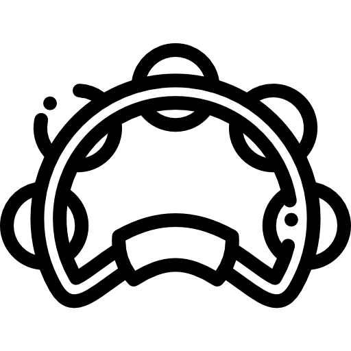 tamburello Detailed Rounded Lineal icona