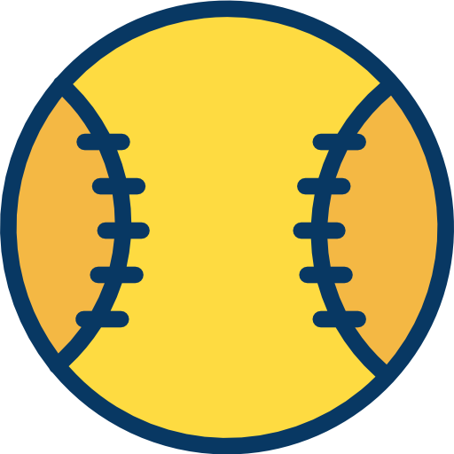 野球 Kiranshastry Lineal Color icon