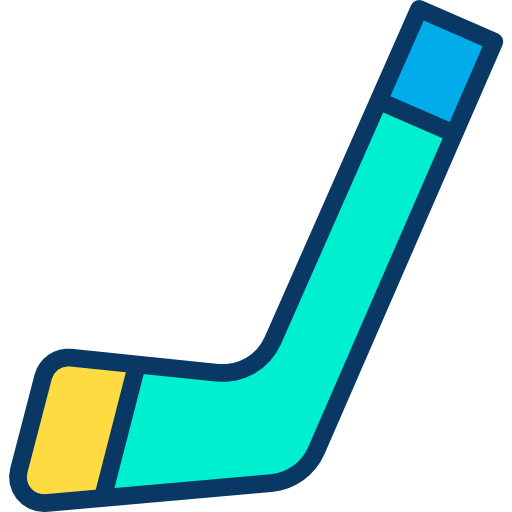 Hockey stick Kiranshastry Lineal Color icon