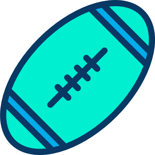 piłka do rugby Kiranshastry Lineal Color ikona