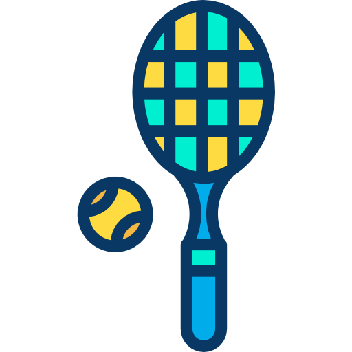 Tennis racket Kiranshastry Lineal Color icon