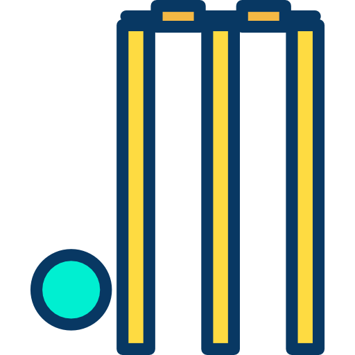 cricket Kiranshastry Lineal Color icona