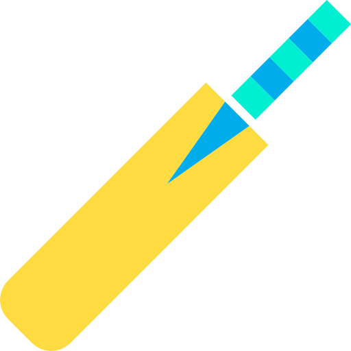 cricket bat Kiranshastry Flat icoon