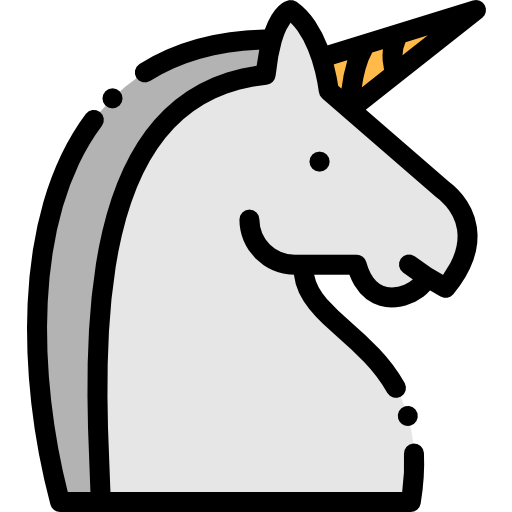 unicornio Detailed Rounded Lineal color icono