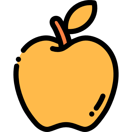 złote jabłko Detailed Rounded Lineal color ikona