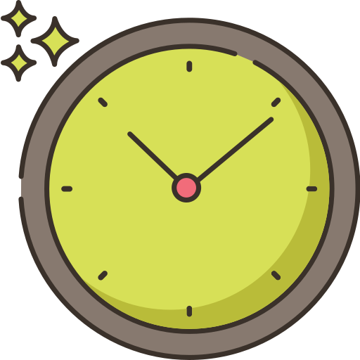 reloj de pared Flaticons Lineal Color icono
