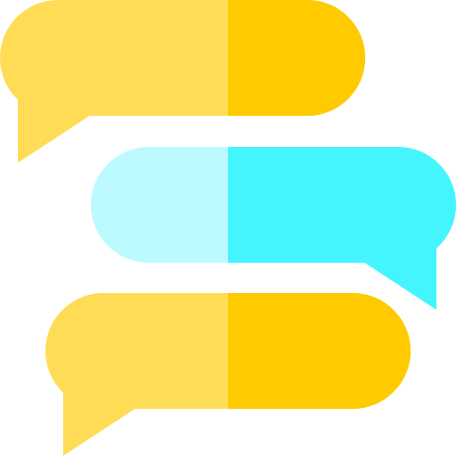 chatten Basic Straight Flat icoon