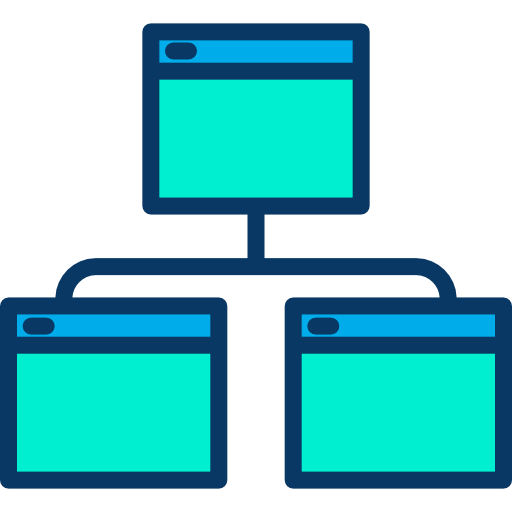 사이트 맵 Kiranshastry Lineal Color icon