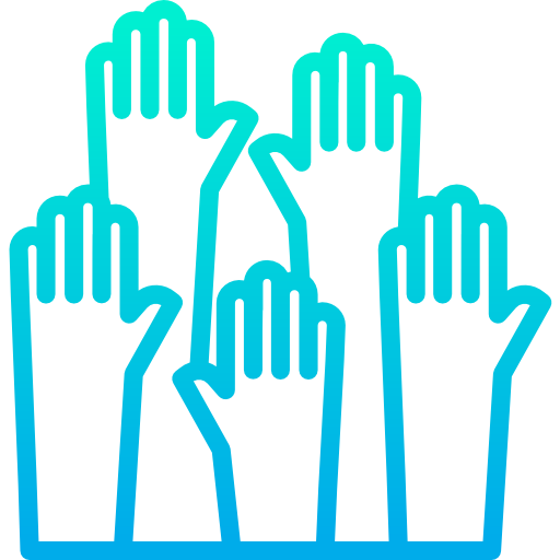 Hands up Kiranshastry Gradient icon