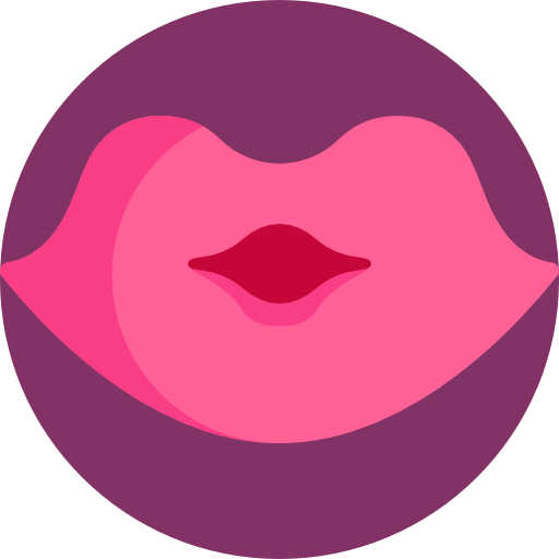 Lips Detailed Flat Circular Flat icon