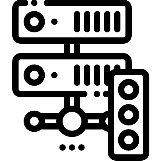 서버 트래픽 Detailed Rounded Lineal icon