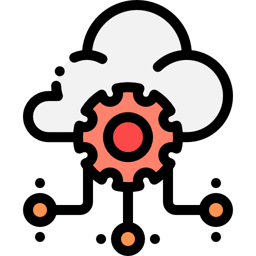 configuración de la nube Detailed Rounded Lineal color icono