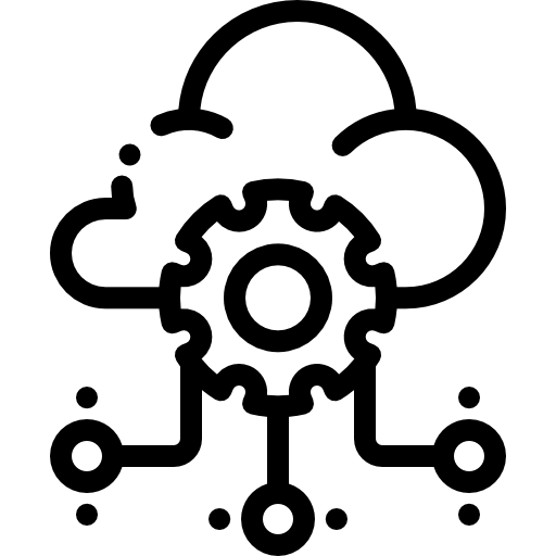 configuración de la nube Detailed Rounded Lineal icono