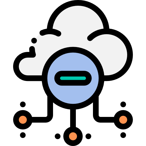 nube Detailed Rounded Lineal color icono