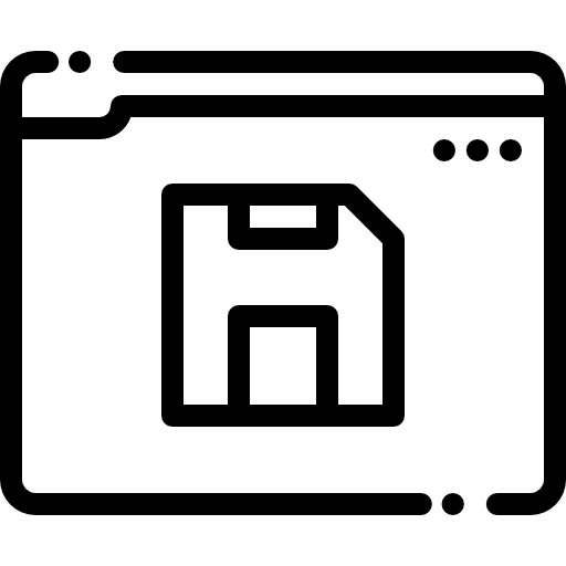 sauvegarder Detailed Rounded Lineal Icône