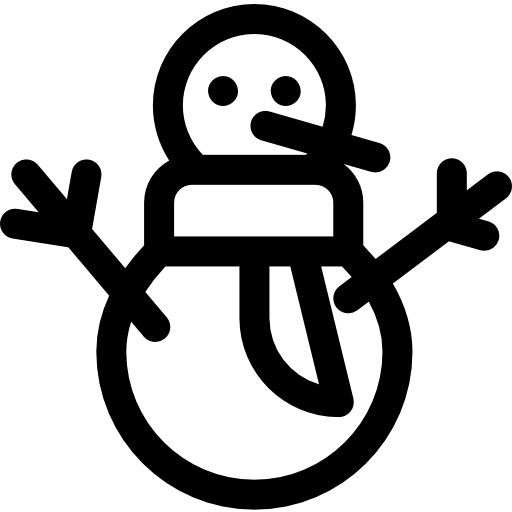 monigote de nieve Basic Rounded Lineal icono