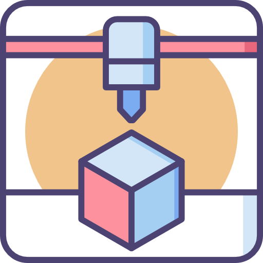 3d drucker Flaticons Lineal Color icon