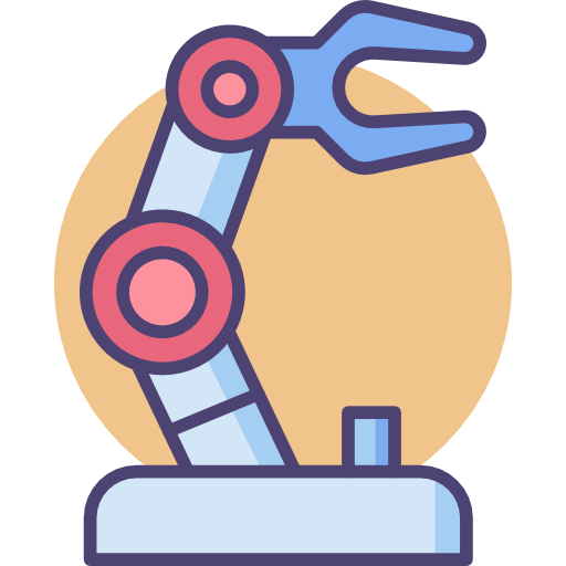 로봇 팔 Flaticons Lineal Color icon