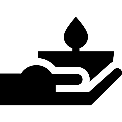 lampara de aceite Basic Straight Filled icono