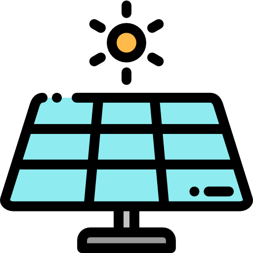 太陽光エネルギー Detailed Rounded Lineal color icon