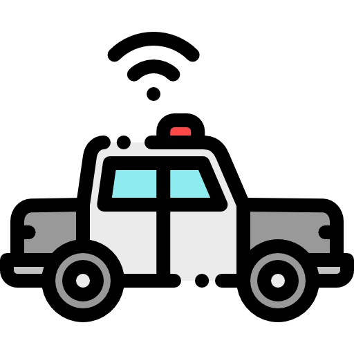 警察車両 Detailed Rounded Lineal color icon