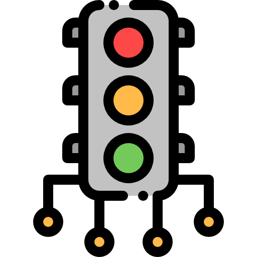 Traffic light Detailed Rounded Lineal color icon