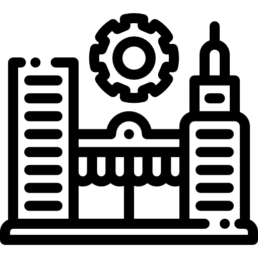 stadsontwikkeling Detailed Rounded Lineal icoon