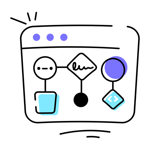 Flowchart Generic color lineal-color icon
