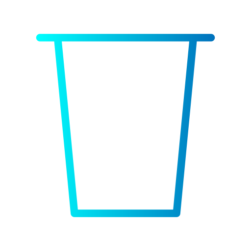 bicchiere di carta Generic gradient outline icona